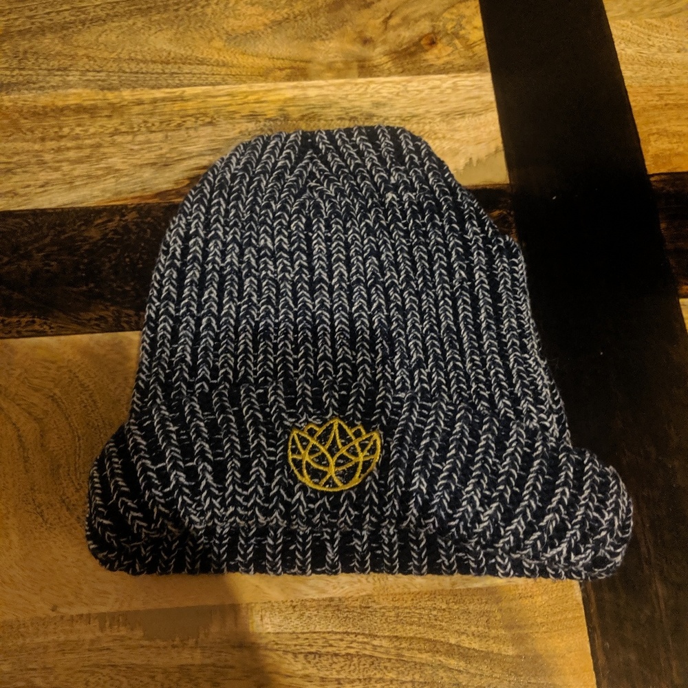 Lotus Navy blue beanie hat